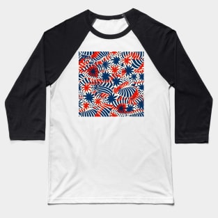 Patriotic 4th of July Pattern 1 Baseball T-Shirt